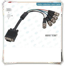 BRAND NEW PREMIUM SCHWARZ VGA TO 5BNC KABEL KONVERTER KURZ High-End Monitor Kabel, HD15M - 5xBNC